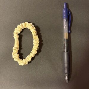 LIKE NEW - Cream colored small satin scrunchie